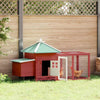 Vidaxl Chicken Coop con Nest Box 190x72x102 Pino solido rosso
