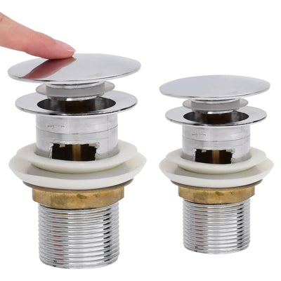 Vidaxl Drain Pop-Up con desbordamiento 6.4x6.4x9.1 cm de color cromado