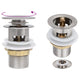 Vidaxl Drain Pop-up con overflow 6.4x6.4x9.1 cm di colore argento