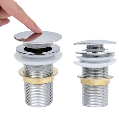 Vidaxl Drain Pop-Up sin desbordamiento 6.4x6.4x9.1 cm de color cromado
