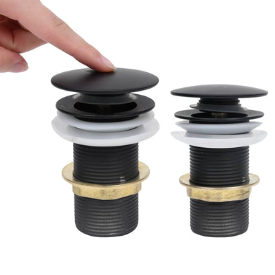 Vidaxl Drain Pop-Up sin desbordamiento 6.4x6.4x9.1 cm negro