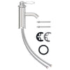 Vidaxl Washbasin Faucet 130x180 mm cromato