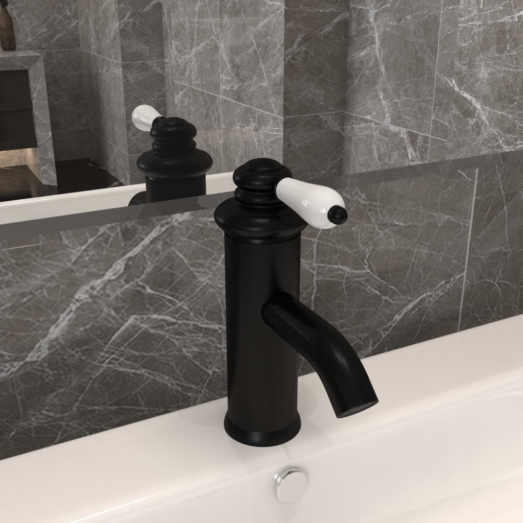 Vidaxl Washbasin Faucet 130x180 mm negro