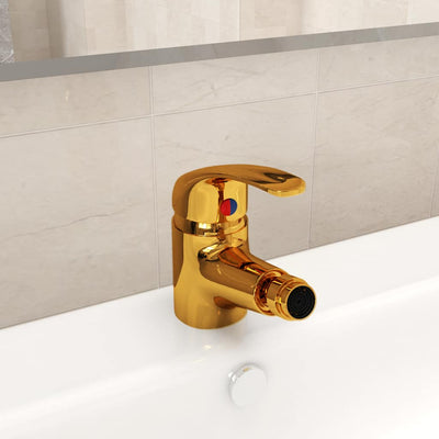 Vidaxl Bidet Valve 13x12 cm colorato in oro