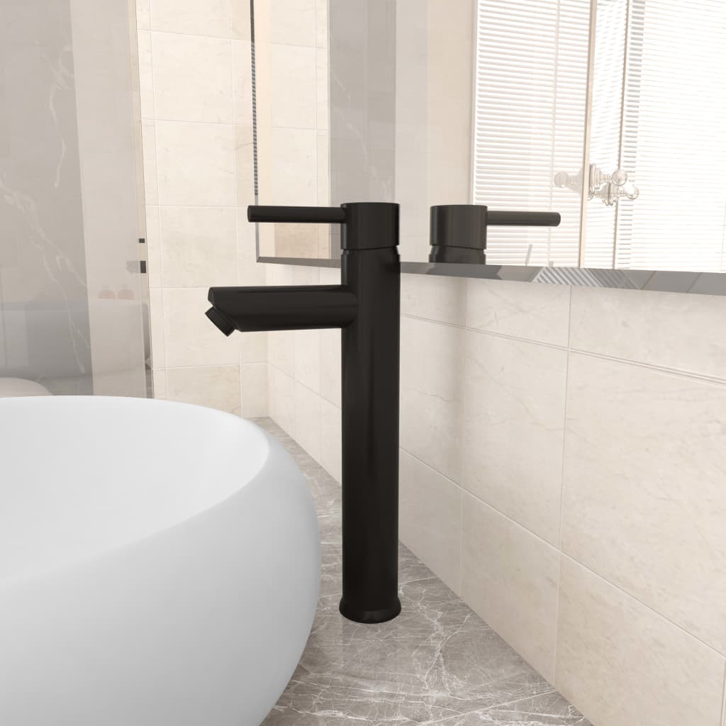 Vidaxl Baño mixto Padre 12x30 cm Negro