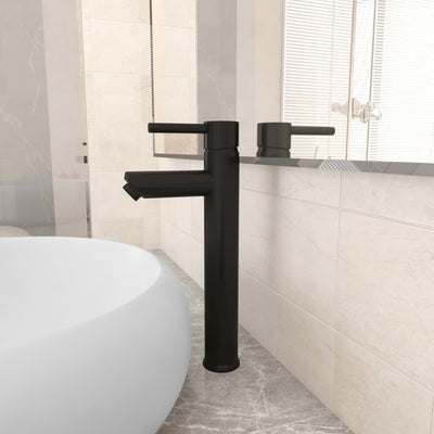 Vidaxl Baño mixto Padre 12x30 cm Negro