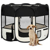 Vidaxl Dog Ren plegable con bolsa portadora 90x90x58 cm negro