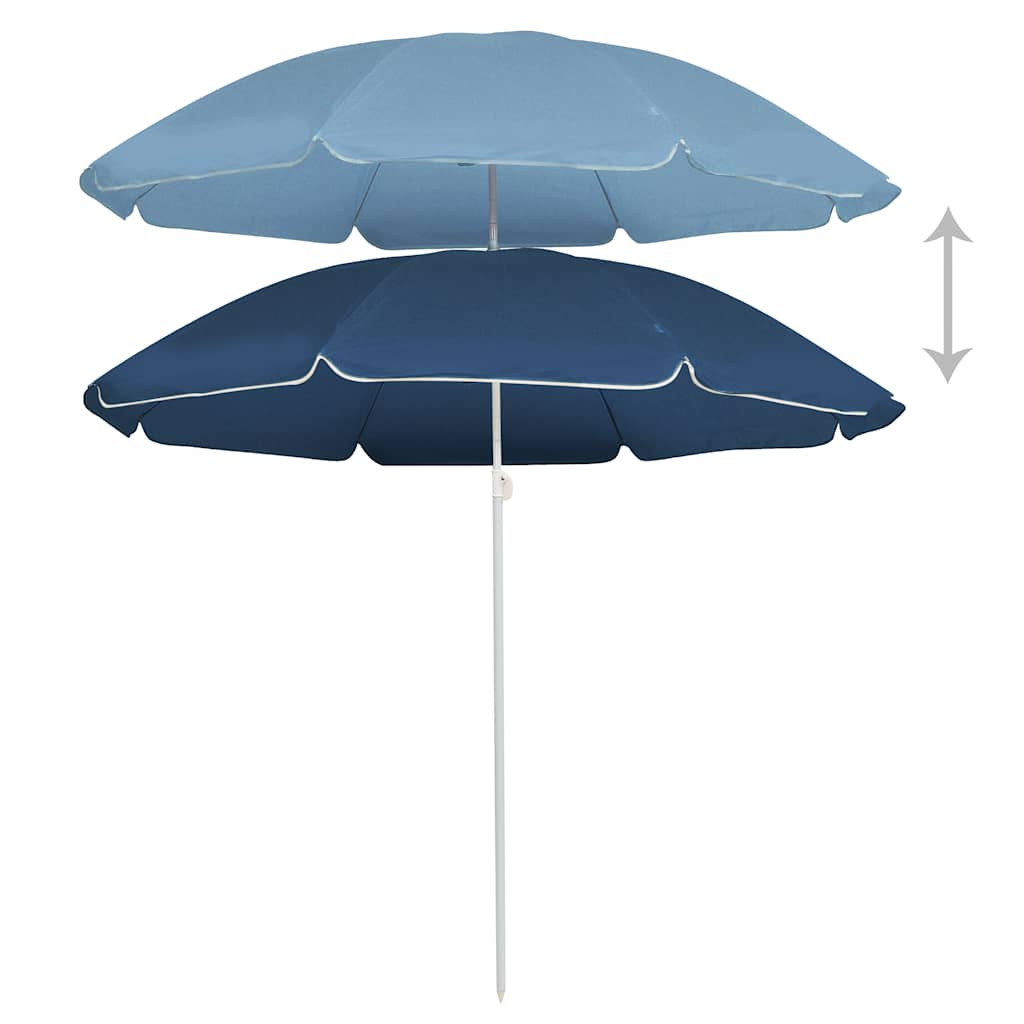 Ombrellone Vidaxl con palo in acciaio 180 cm blu