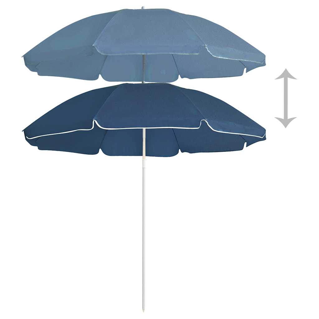 Ombrellone Vidaxl con palo in acciaio 180 cm blu