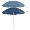 Vidaxl parasol met stalen paal 180 cm blauw
