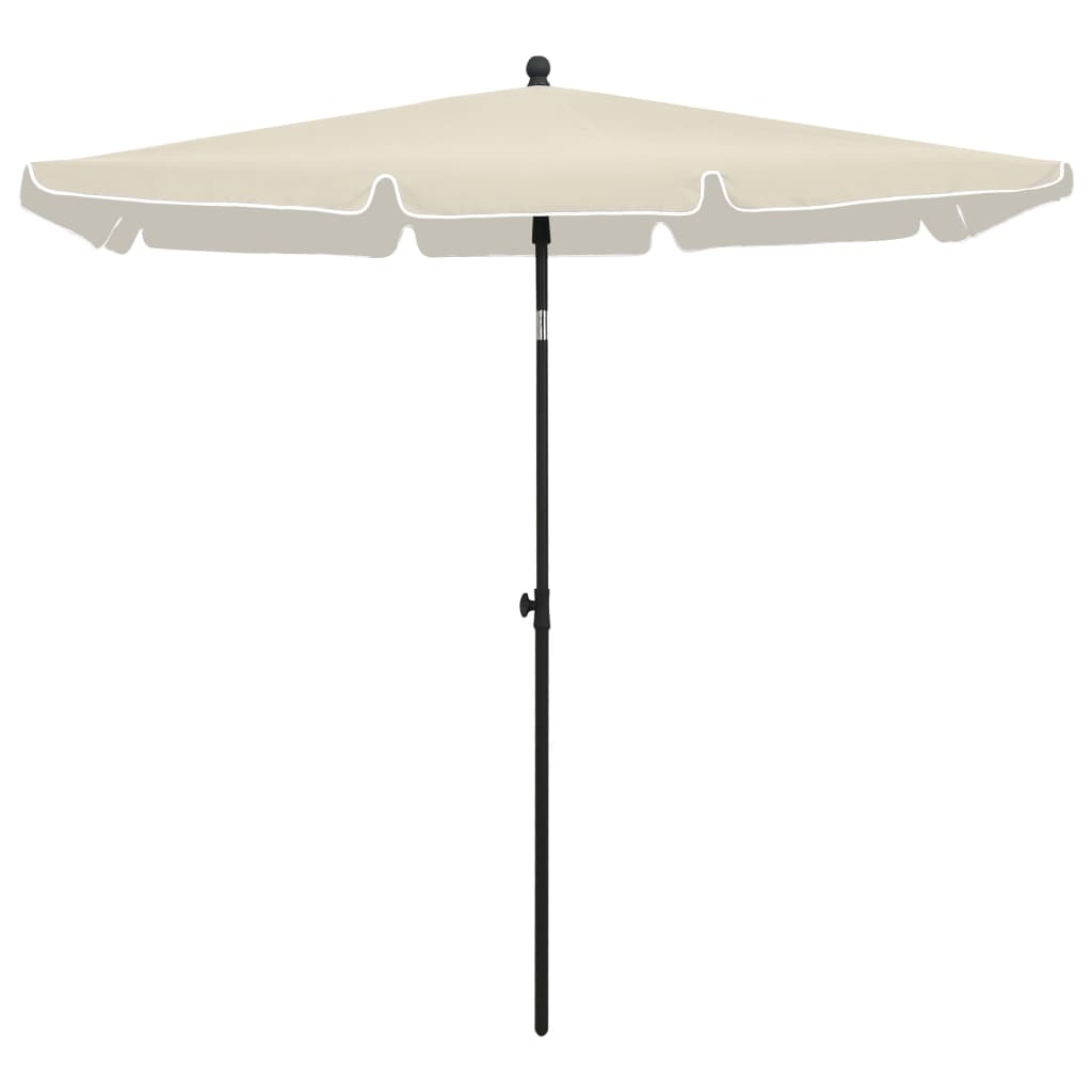 Parasol Vidaxl con poste 210x140 cm de arena -Color