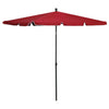 Sombrilla VidaXL con palo 210x140 cm burdeos