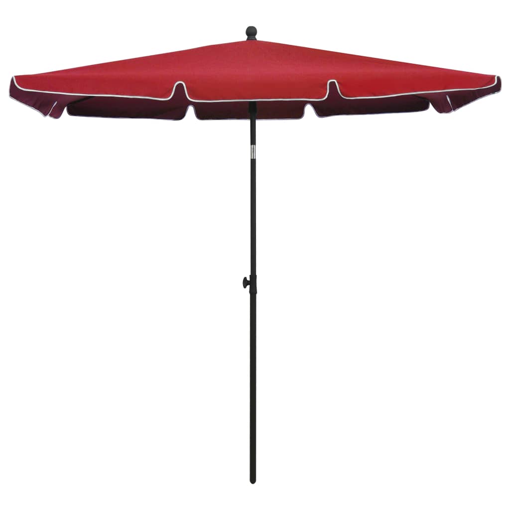 Sombrilla VidaXL con palo 210x140 cm burdeos