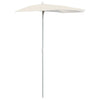 Vidaxl parasol half met paal 180x90 cm zandkleurig