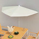 Ombrellone Vidaxl mezzo palo 180x90 cm color sabbia