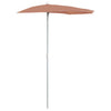Vidaxl Parasol Half con pole 180x90 cm Terracota -Coleed
