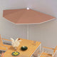 VidaXL Parasol Half with pole 180x90 cm terracotta -colored