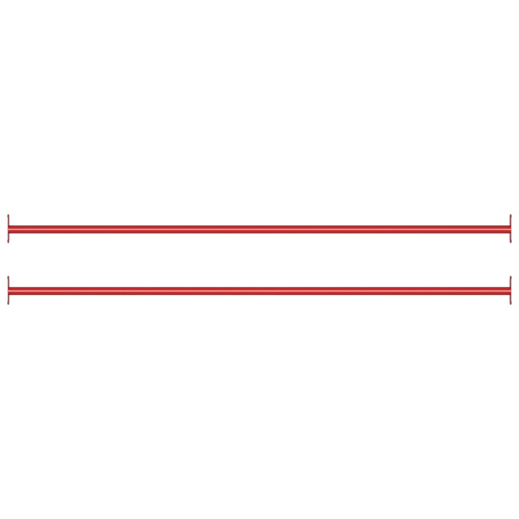 Vidaxl Rekkstaks 2 PCS 125 cm in acciaio rosso