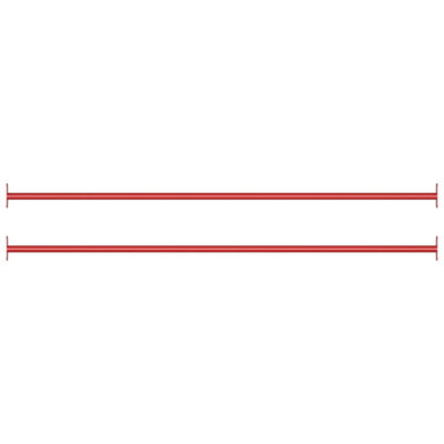 Vidaxl Rekkstaks 2 PCS 125 cm in acciaio rosso