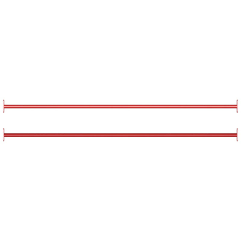 Vidaxl rekstokken 2 st 125 cm staal rood