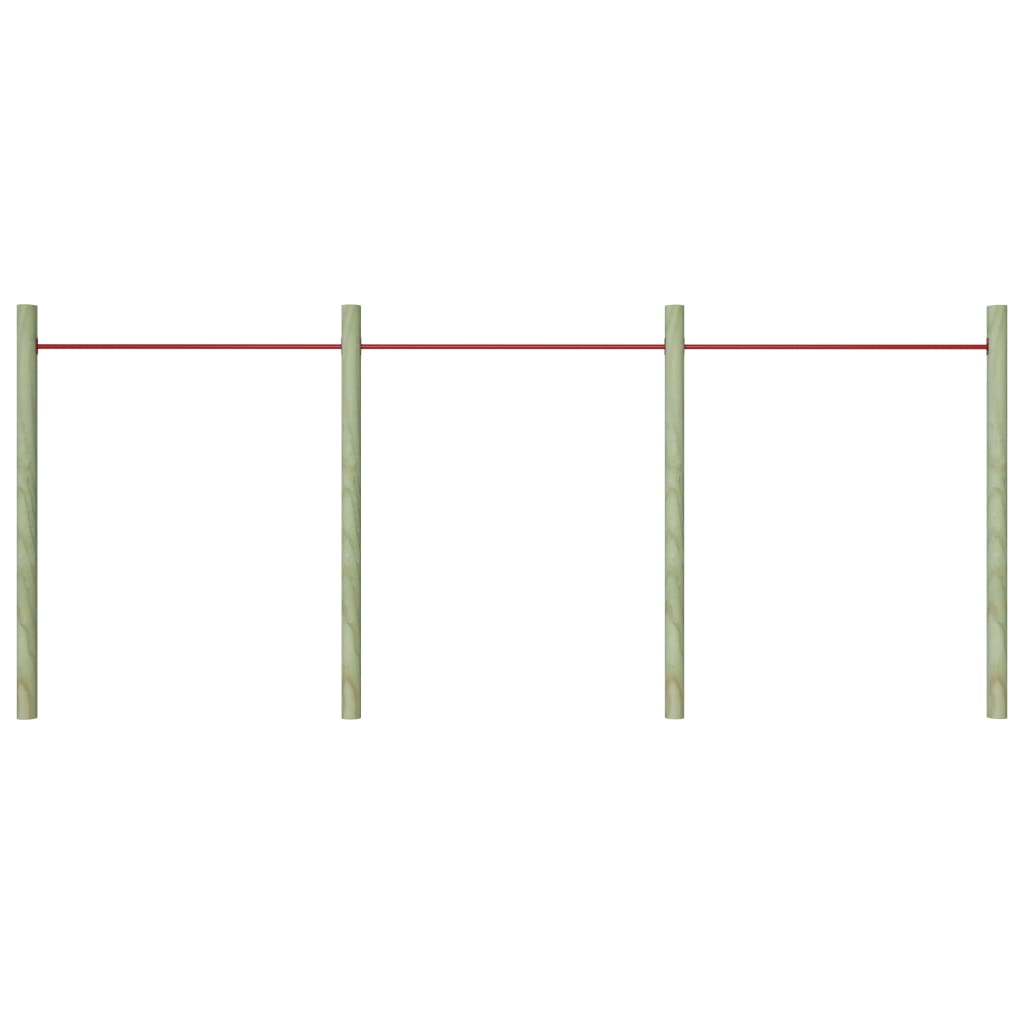 Vidaxl rekstokken 3 st 125 cm staal rood