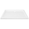 Bandeja de ducha Vidaxl con pernos de 90x70x4 cm blanco