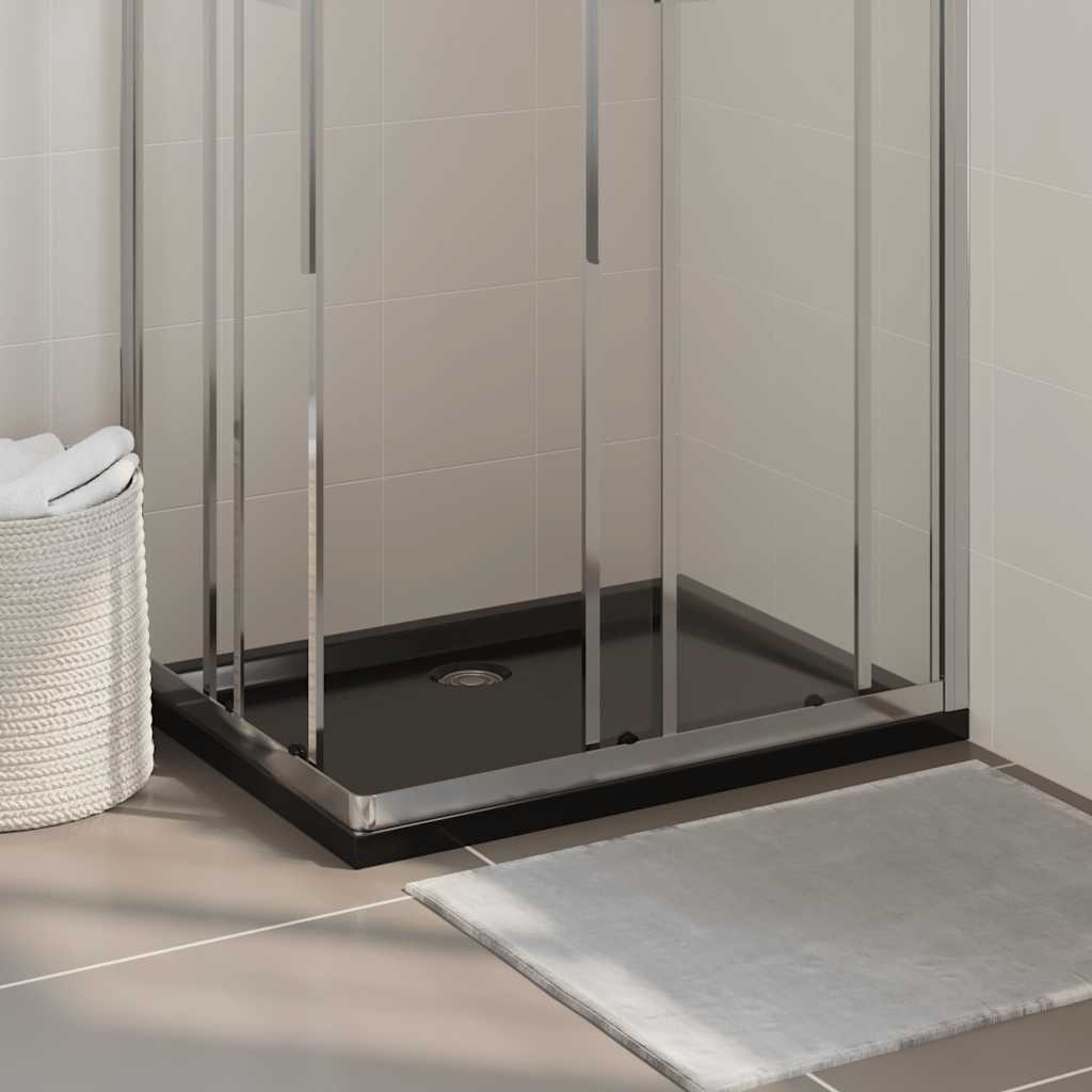 Vidaxl Doccia vassoio rettangolare 70x90 cm nero