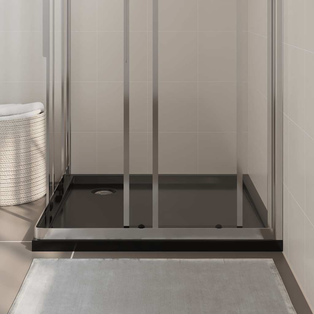 Vidaxl Shower bandeja cuadrado 90x90 cm negro