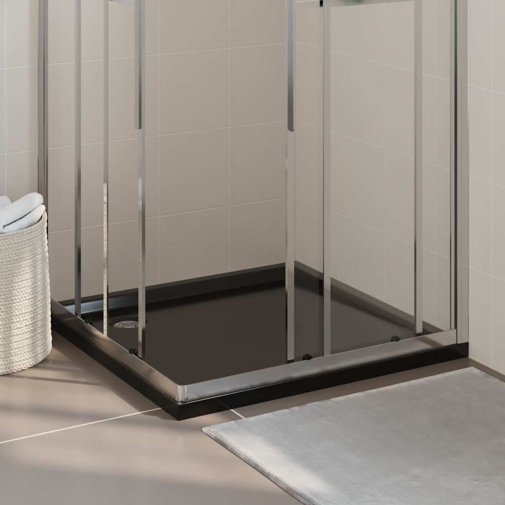 Vidaxl Shower bandeja cuadrado 90x90 cm negro