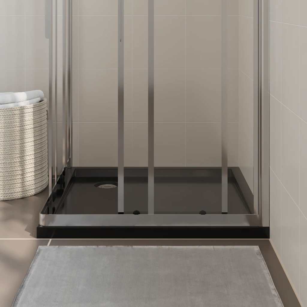 Vidaxl Shower bandeja cuadrado 80x80 cm negro