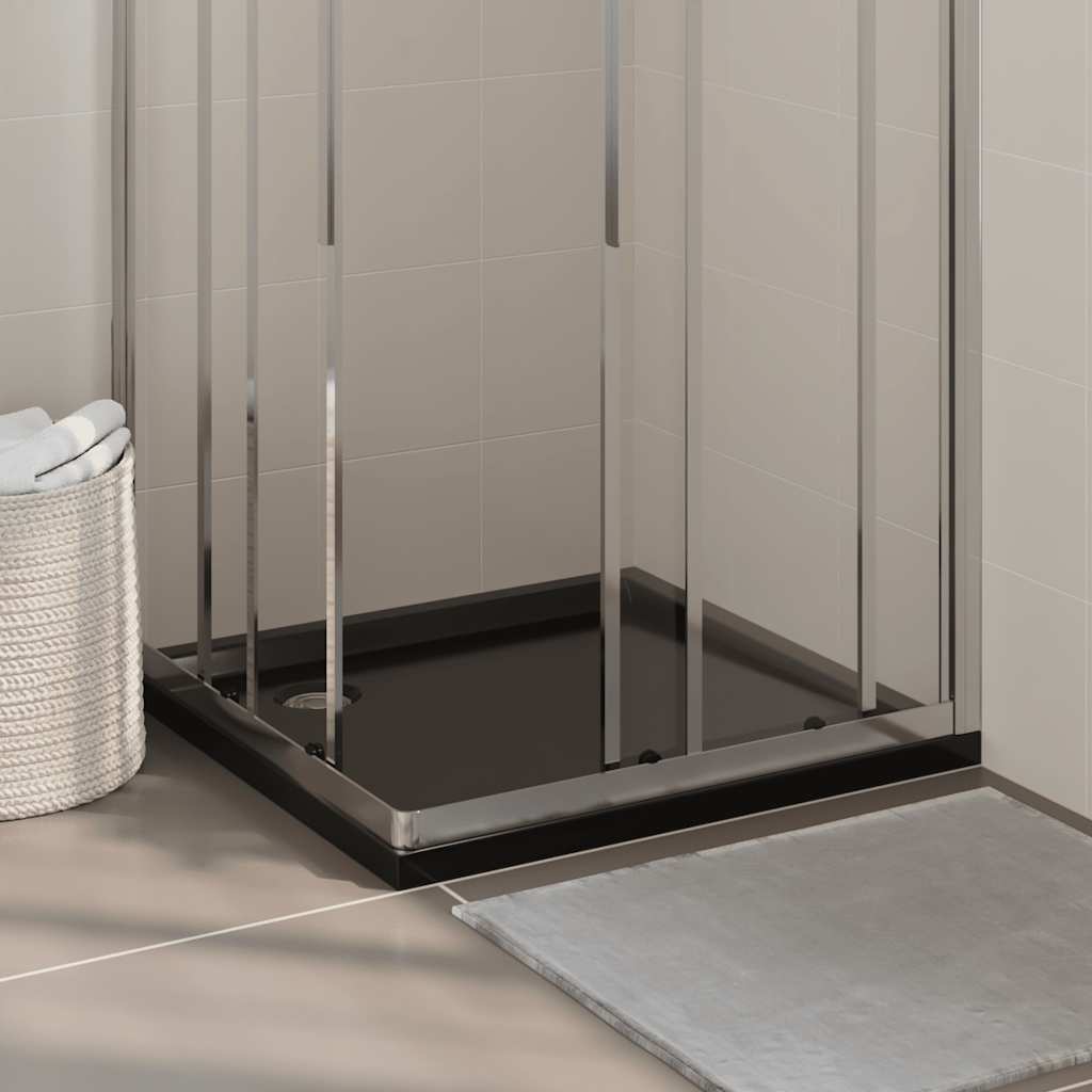 Vidaxl Shower bandeja cuadrado 80x80 cm negro