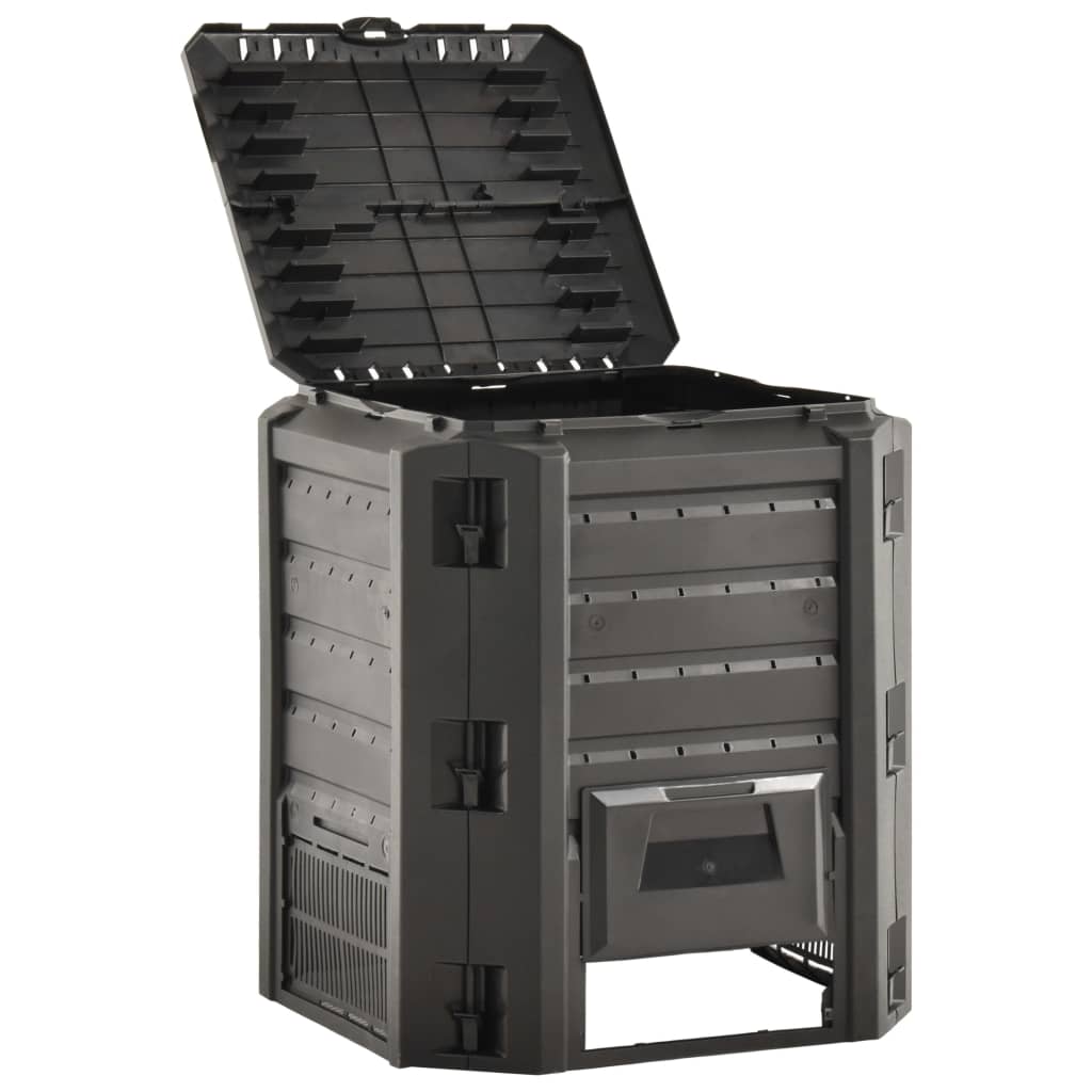 Vidaxl Compost Bin 380 L Negro