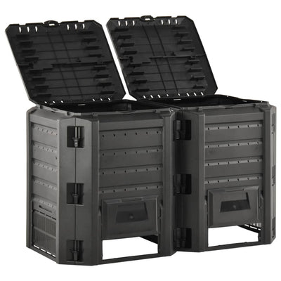 Vidaxl Compost Bin 800 L Negro