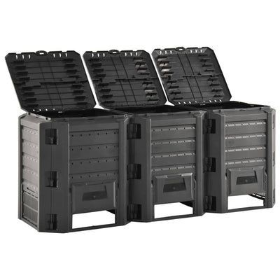 Vidaxl Compost Bin 1200 L Nero