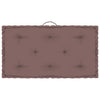Cuscino da pavimento per pallet Vidaxx 73x40x7 cm cotone tortora