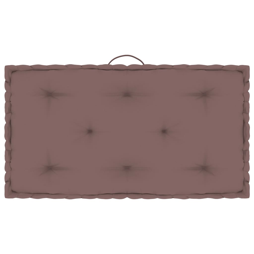 Cuscino da pavimento per pallet Vidaxx 73x40x7 cm cotone tortora