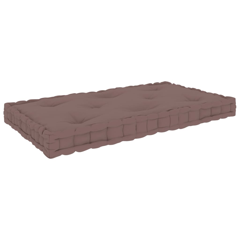 Cuscino da pavimento per pallet Vidaxx 73x40x7 cm cotone tortora