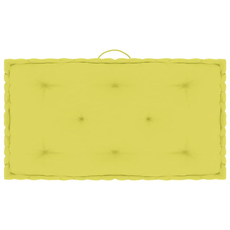 Vidaxl Pallet Floor Cushion 73x40x7 CM Manzanas de algodón Verde