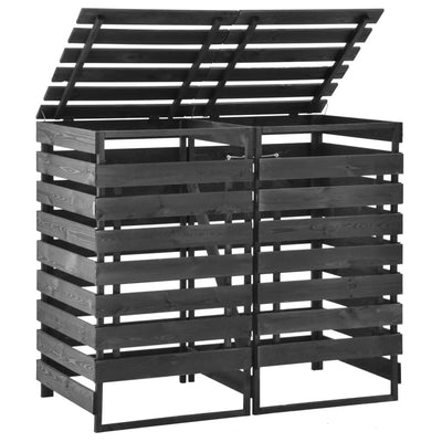 Archiviazione contenitore Vidaxl Double 140x75x121 cm Legno di pino dipinto