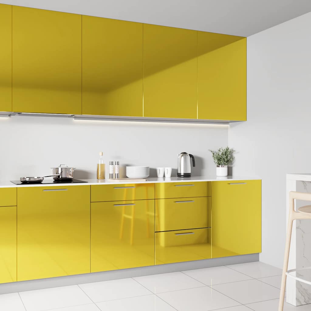 Vidaxl Furniture Olio autoadesivo 500x90 cm Pvc Alto lucido Oro colorato