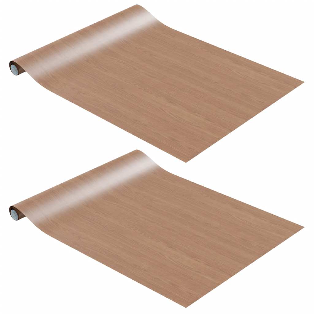Oli per mobili vidaxl autoadesivo 2 pezzi 500x90 cm PVC Light Oak -colorato