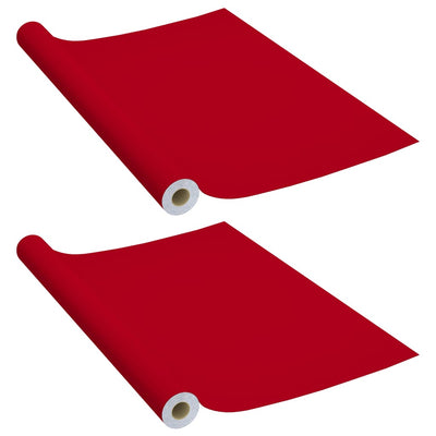 Oli per mobili Vidaxl autoadesivo 2 ST 500x90 cm PVC rosso