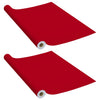Vidaxl meubelfolies zelfklevend 2 st 500x90 cm pvc rood