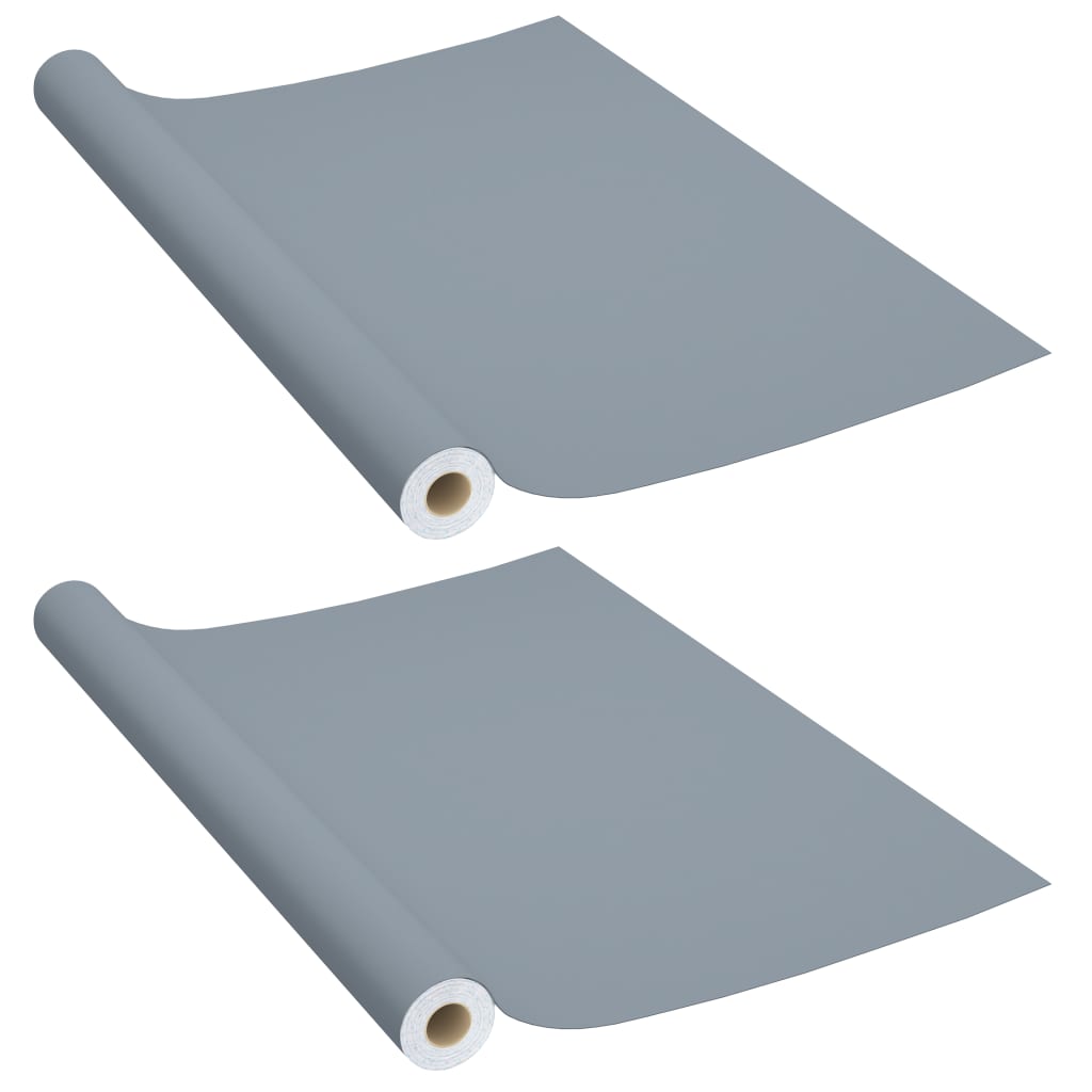 Aceites de muebles de Vidaxl Autoadhesivo 2 ST 500x90 CM PVC Gray