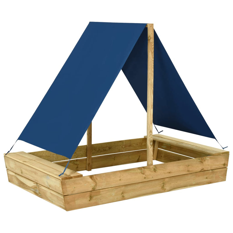 Vidaxl Sandbox con tetto 160x100x133 cm Pine impregnato