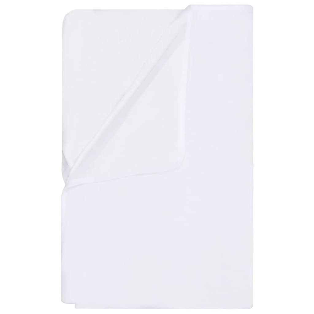 VidaXL protectores de colchón 2uds impermeables 140x200 cm algodón blanco