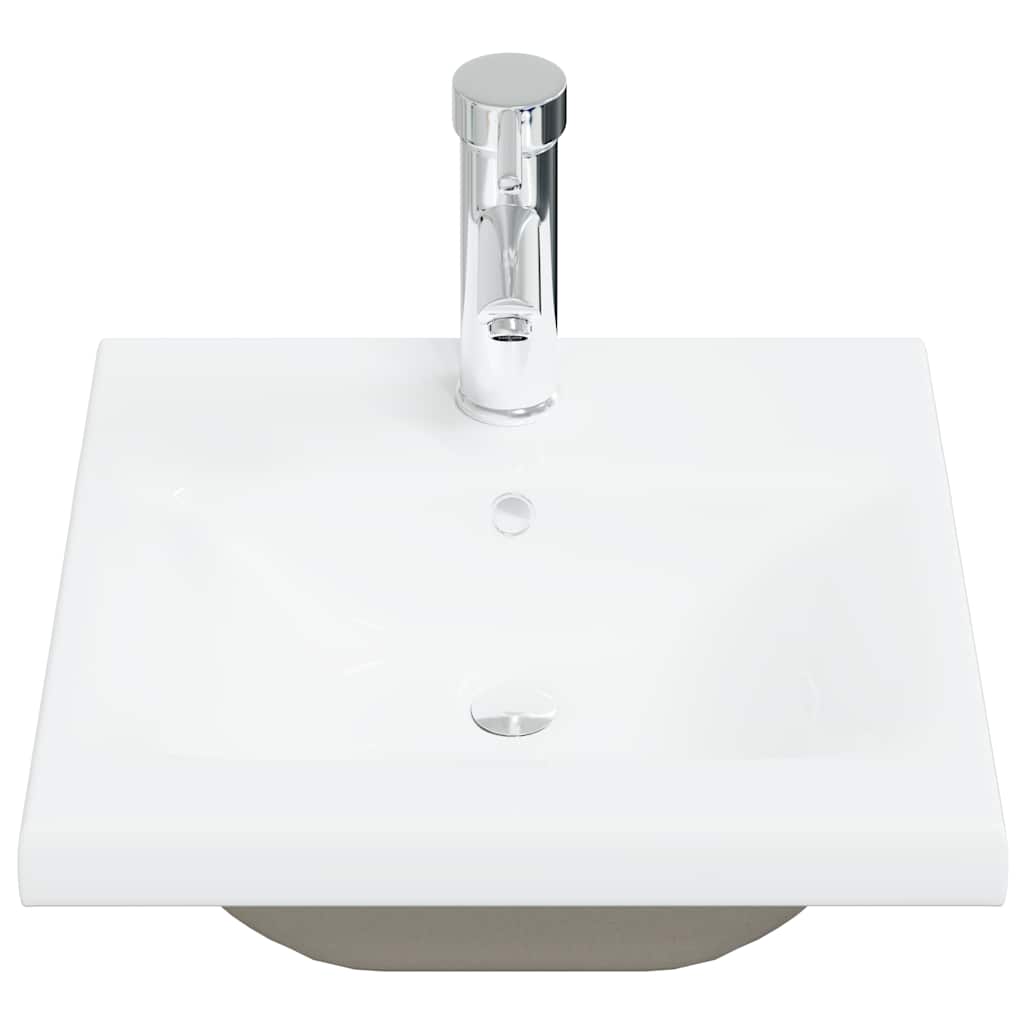 Vidaxl inbouwwastafel met kraan 42x39x18 cm keramiek wit