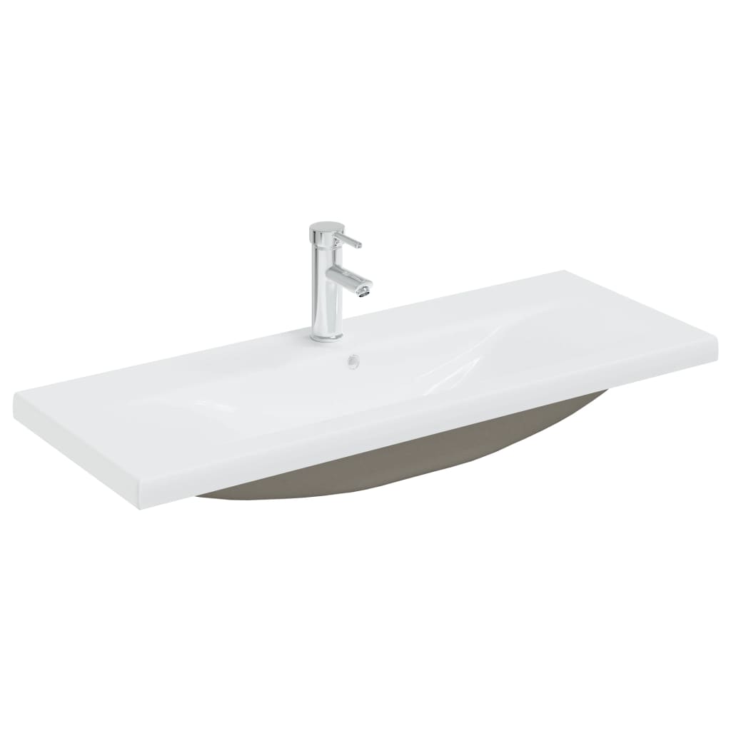 Vidaxl Built -in Table con tocco 101x39x18 cm bianco ceramico