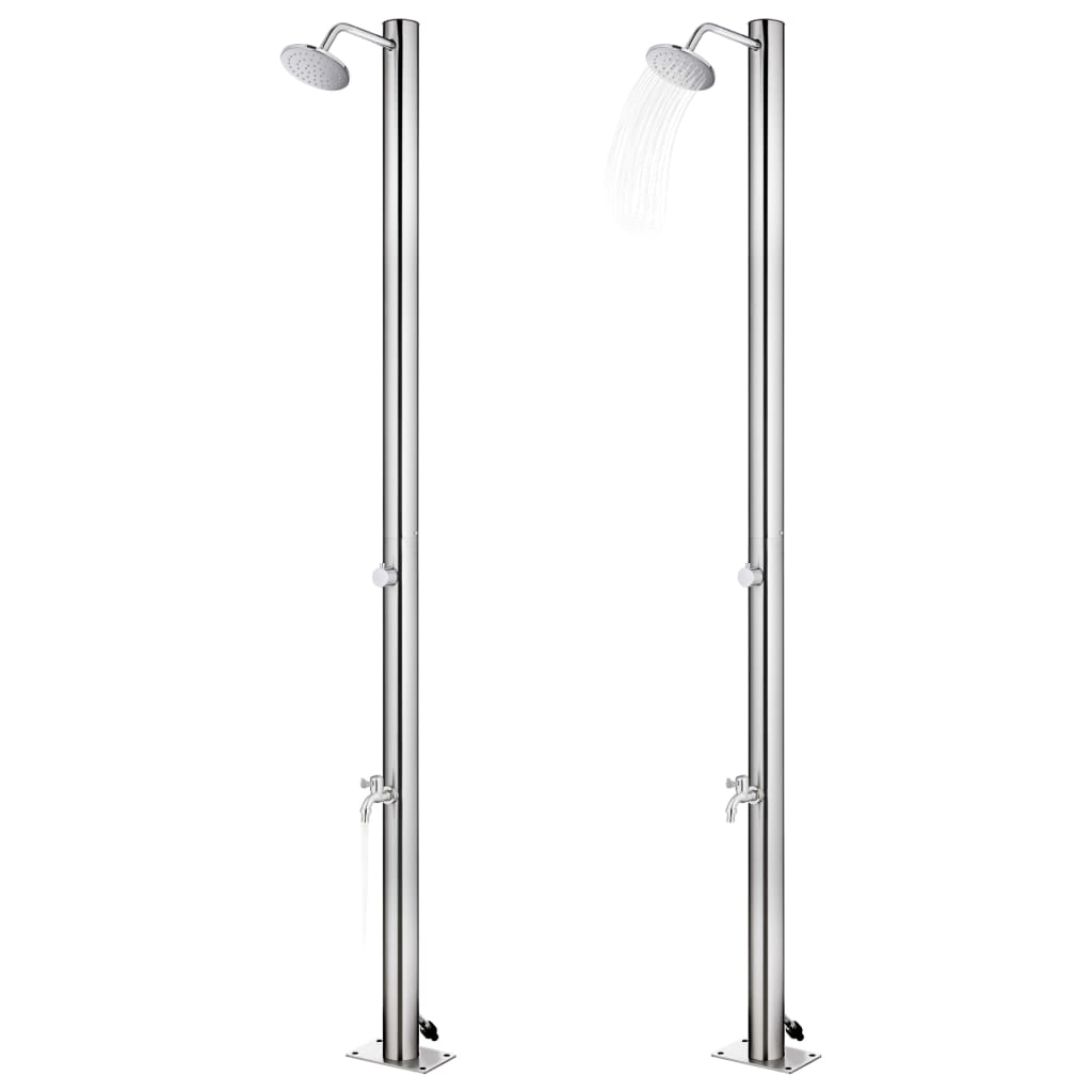Vidaxl buitendouche 215 cm roestvrij staal