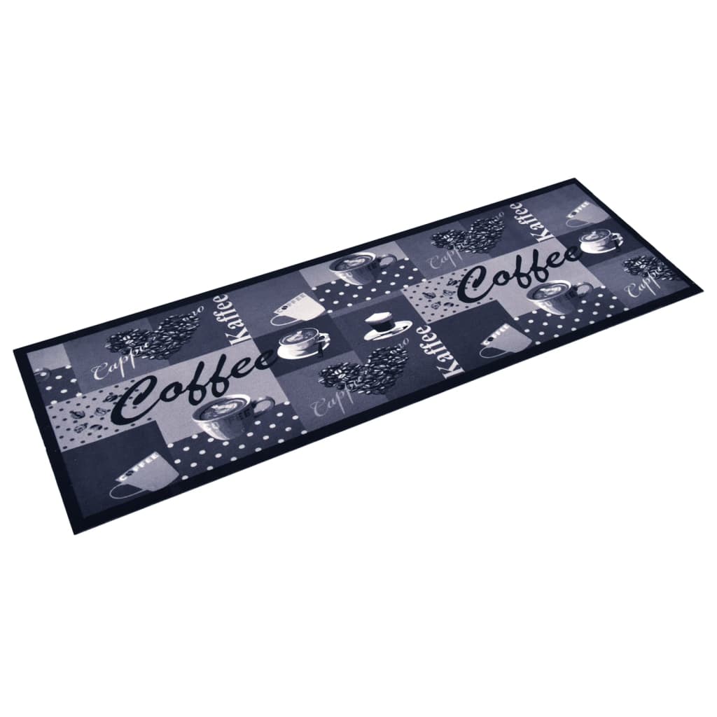 Vidaxl tappetino da cucina caffè lavabile 60x180 cm blu